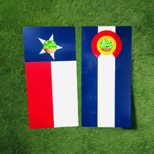 Load image into Gallery viewer, Colorado Flag + Texas State Flag Combo Cornhole Set