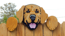 Load image into Gallery viewer, Custom Golden Retriever Dog Fence Peeker Outdoor Yard Decorative Sign