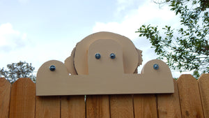 Custom Golden Retriever Dog Fence Peeker Outdoor Yard Decorative Sign