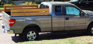 Pickup Truck Bed Rustic Wood Side Rails Custom Hand Made