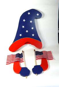 Holiday + Seasonal Interchangeable Hat and Hands for the Garden Gnome Fence Peeker