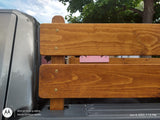 Pickup Truck Bed Custom Hand Made Rustic Wood Side Rails with Rear Cross Piece(s)