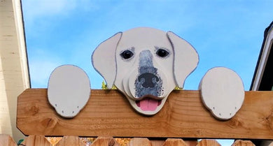 Labrador Retriever Decorative Fence Peeker Yard Art Playground Garden Party