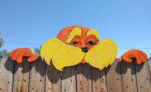 Load image into Gallery viewer, The Lorax Fence Peeker Yard Art Garden Playground Decorative Sign