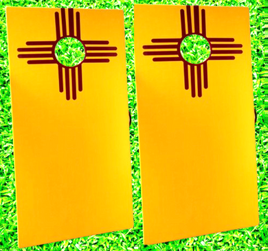 New Mexico State Flag Cornhole Game Wrap Design Set