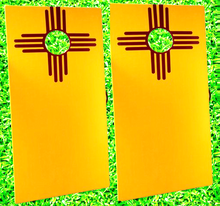 Load image into Gallery viewer, New Mexico State Flag Cornhole Game Wrap Design Set