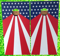 Stars and Stripes USA Patriotic Wrap Cornhole Board Set