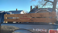 Pickup Truck Bed Custom Hand Made Rustic Wood Side Rails with Rear Cross Piece(s)