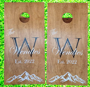Custom Cornhole Set Painted with Your Logos + Colors