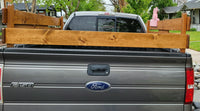 Pickup Truck Bed Custom Hand Made Rustic Wood Side Rails with Rear Cross Piece(s)