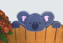 Load image into Gallery viewer, Koala Fence Peeker Peeper Garden Art Party Zoo Playground Decorative Sign