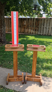 Cornhole Outdoor Game Scoring Scoreboard and Drink Keeper 2 Piece Set