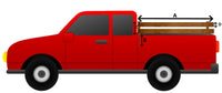 Pickup Truck Bed Custom Hand Made Rustic Wood Side Rails with Rear Cross Piece(s)