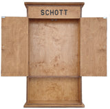 Baltic Birch Dart Board Cabinet 2 Door with Routed Name
