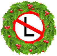 NO L Noel Holly Wreath for Chimney