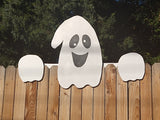 Jumbo Happy Ghost Fence Peeker Outdoor Yard Garden Party Playground Decoration