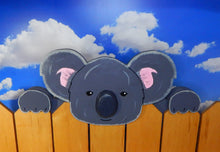 Load image into Gallery viewer, Koala Fence Peeker Peeper Garden Art Party Zoo Playground Decorative Sign
