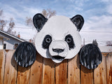 Panda Bear Fence Peeker Outdoor Yard Garden Party Playground Decoration