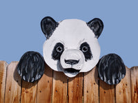 Panda Bear Fence Peeker Outdoor Yard Garden Party Playground Decoration