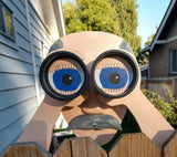 Pete and Penelope Fence Decoration Nosy Old Man and Lady Garden Yard Art Gag Gift