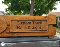 Custom Wooden Sign for Truck Rails Outdoor Display