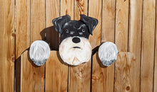 Load image into Gallery viewer, Schnauzer Dog Fence Peeker Yard Art Garden Playground Decoration
