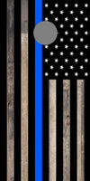 Thin Blue Line Cornhole Wrap Set Police Sheriff First Responders