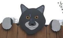 Load image into Gallery viewer, Custom Cat Kitty Kitten Fence Peeker Yard Garden or Playground Decorative Sign