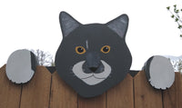 Custom Cat Kitty Kitten Fence Peeker Outdoor Yard Garden or Playground Decoration