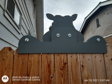 Load image into Gallery viewer, Hippopotamus Hippo Fence Peeker or Wall Hanging Yard Art Garden Playground Decoration